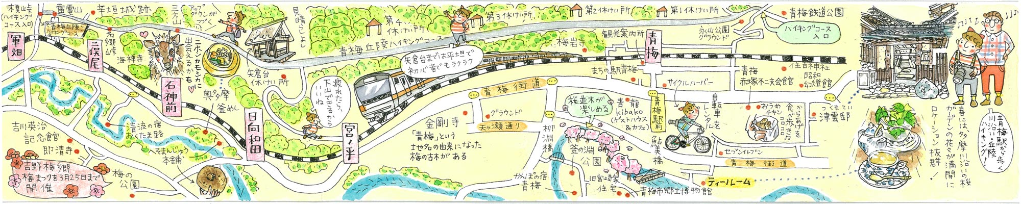春風に誘われて多摩川沿いをウォーキング 青梅線 五日市線の旅 春風に誘われて多摩川沿いをウォーキング 青梅線 五日市線の旅